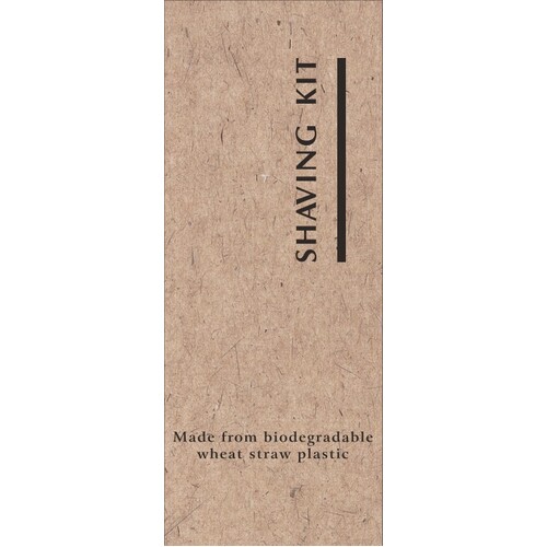 Wheat Straw Shave Kit Kraft Paper Boxed x 100