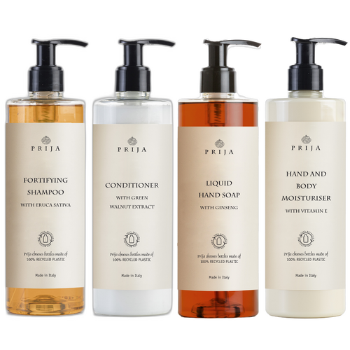 Prija Fortifying Shampoo, Conditioner, Liquid Hand Soap and Hand & Body Moisturiser 380ml