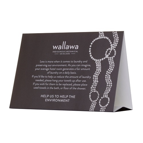 Wallawa Environmental Tent Card