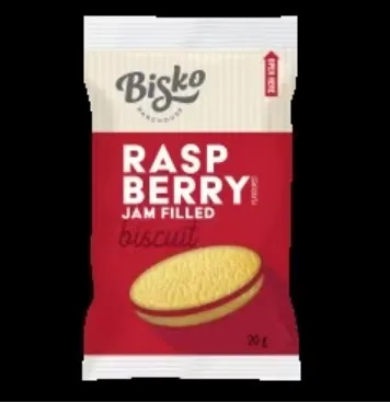 Bisko Raspberry Jamz Shortbread Portioned Biscuit x 100 | Bnb Supplies