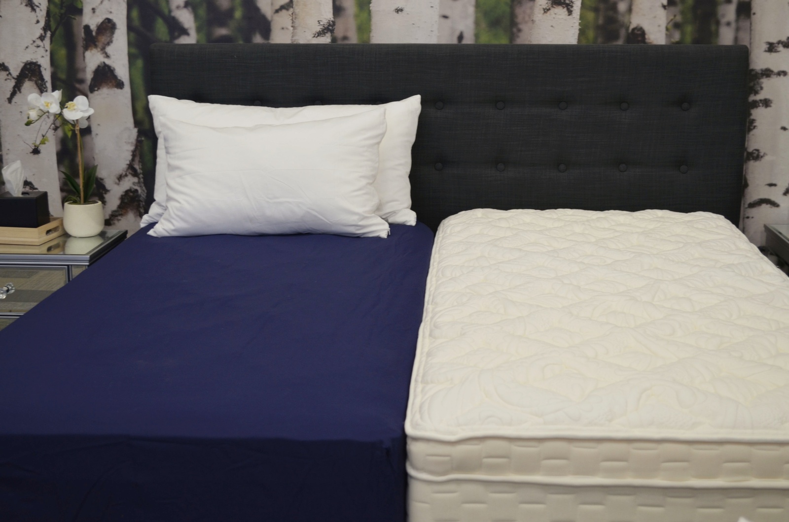 Navy Long Single Fitted Sheet Long Single Sheets & Mattress Protectors
