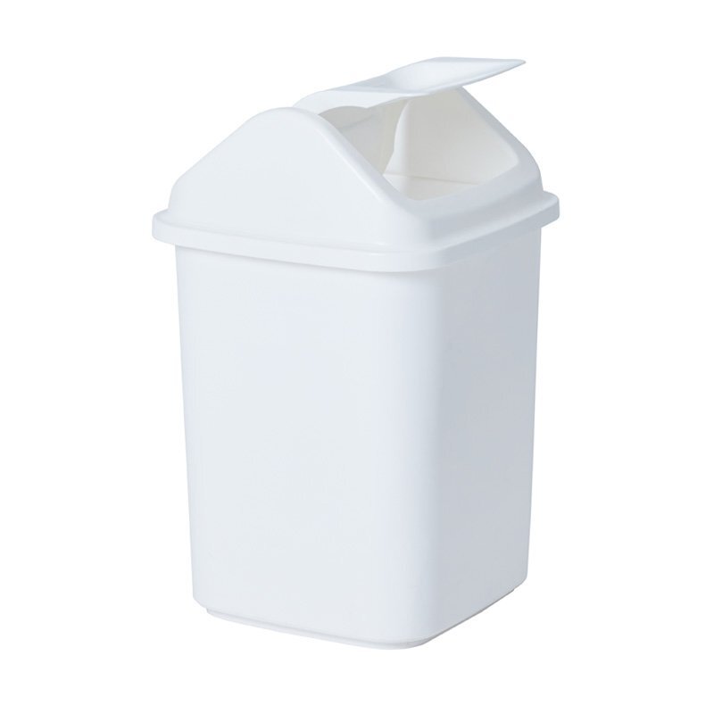 20L Rectangular White Swing Top Bin