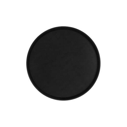 Chef Inox Round Tray Non-Slip Plastic Black 400mm