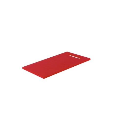 Chef Inox Cutting Board Polyethylene Red with Handle 250 x 400 x 13mm