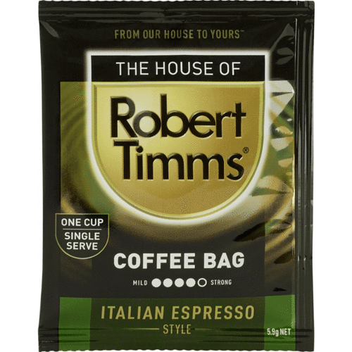 Robert Timms Italian Espresso Coffee Bags X 100