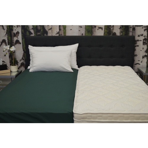 Forest Green Long Single Fitted Sheet