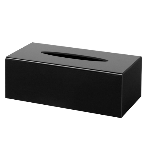 Alva Matt Black Rectangle Tissue Box Cover
