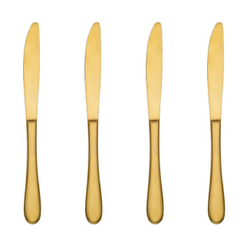 Tablekraft Soho Gold Table Knife x4 