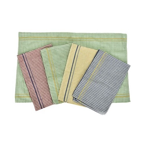 12 x Tea Towel Waffle Check Assorted 46x71