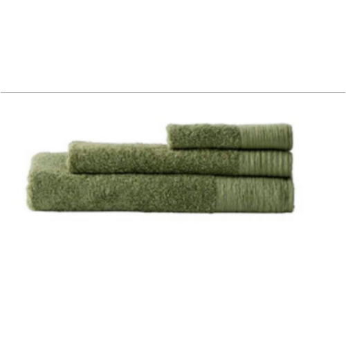 Royal Doulton Wide Border Organic Cotton Hand Towel | Sage Green x 4