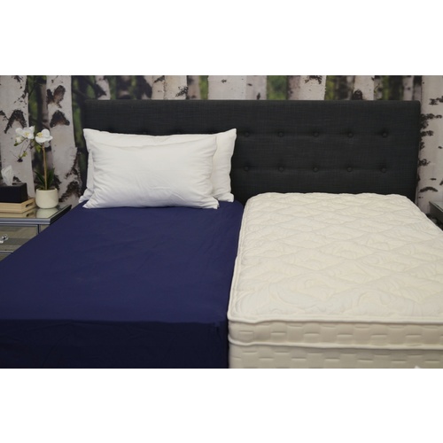 Navy Long Single Fitted Sheet 