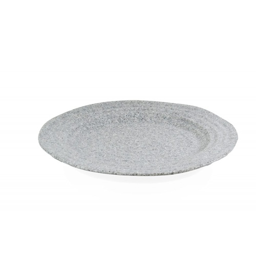 Jab Stone Grey Ripple Effect Rim Plate 275Mm x 6