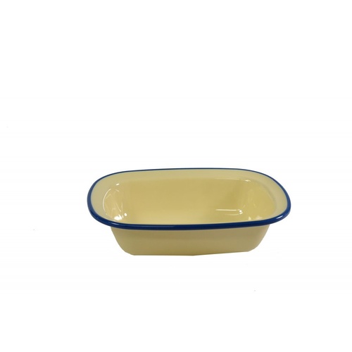 Jab Vintage Enamel Look Server Yellow / Blue