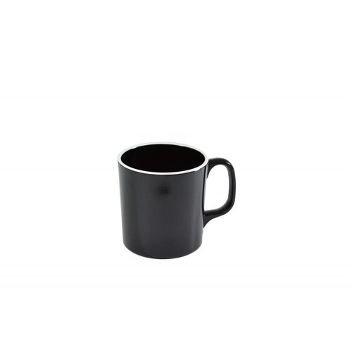 Melamine Mug Black/White x 6