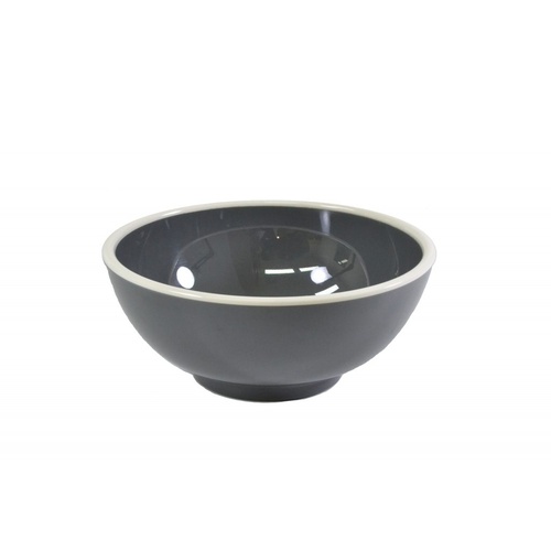Jab Vintage Enamel Look Bowl Grey/White 175mm x 6