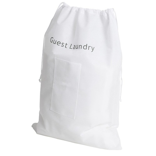 Small Non-woven Guest Laundry Bag White