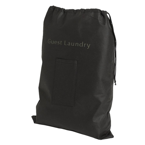 Small Non-woven Guest Laundry Bag Black
