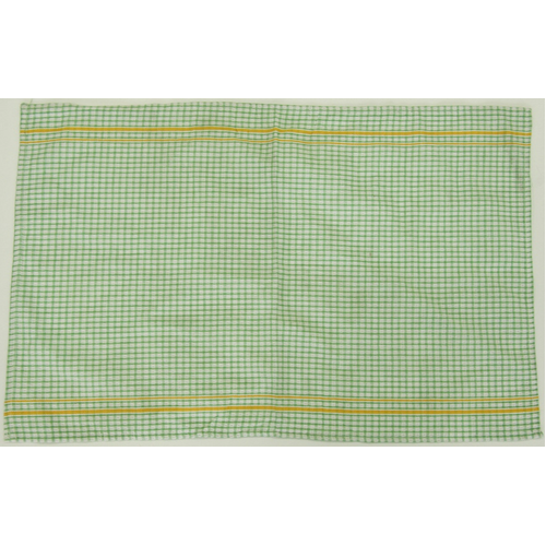 Tea Towel Waffle Check Green 46x71