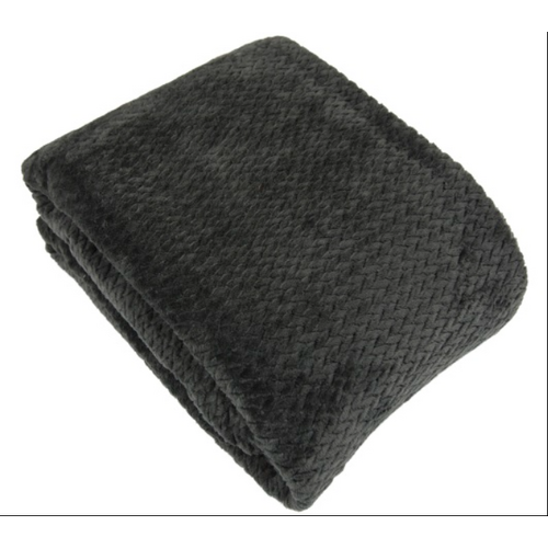 Blanket Herringbone Charcoal SB 180x245