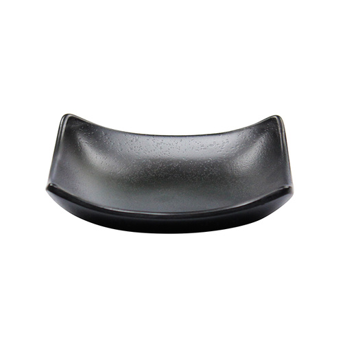 Melamine Soap Dish Curved Black