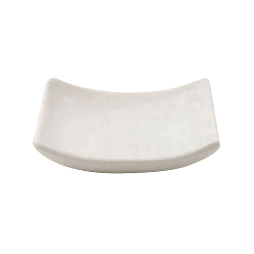 Melamine Soap Dish Curved White