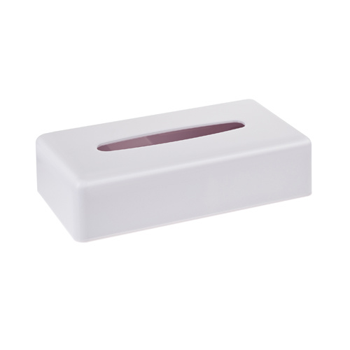 White Tissue Box Cover Rectangle