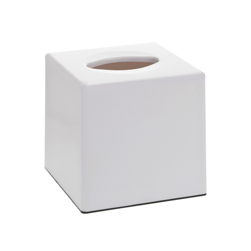 White Tissue Box Cover Square