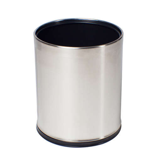 10L Round Stainless Steel  Brushed Bin  x 1