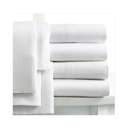 King Bed Sheet Set White Cotton Rich Percale