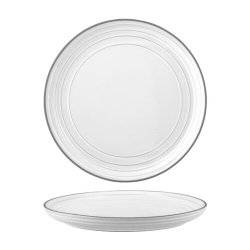 Tablekraft Linea White Round Couple Plate 275mm x 3