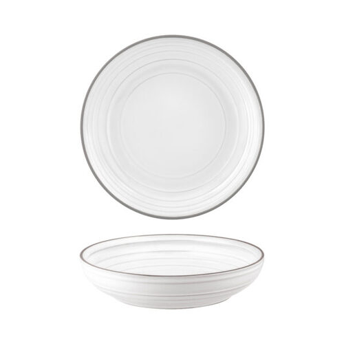 Tablekraft Linea White Pasta/Soup Plate 225x45mm x 4