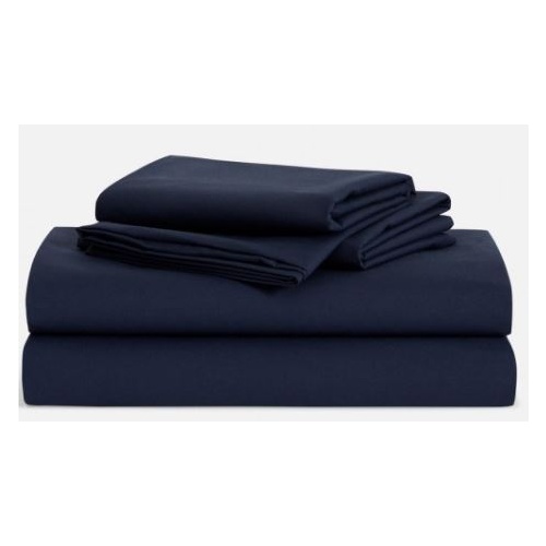 Alliance Easywash Navy Blue King Single Bed Sheet Set