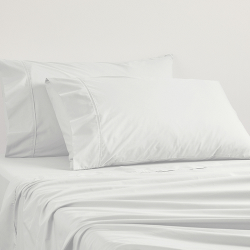 King Single Sheet Set 250TC Polycotton Percale - Silver