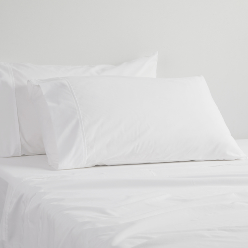 Queen Sheet Set 250TC Polycotton Percale - White