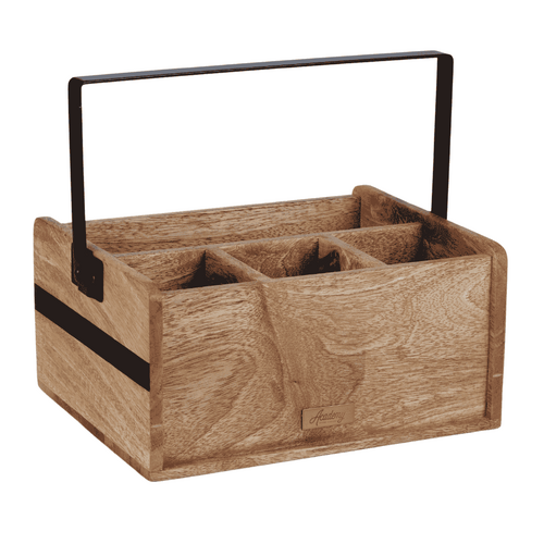 James Condiment & Cutlery Caddy Natural / Black