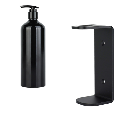 Alva 500ml Black Soap Dispenser & Single Bracket