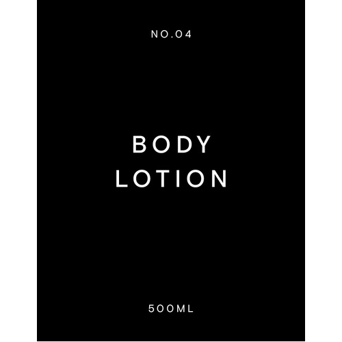Black 55 x 70mm Body Lotion Label for Alva Bottle