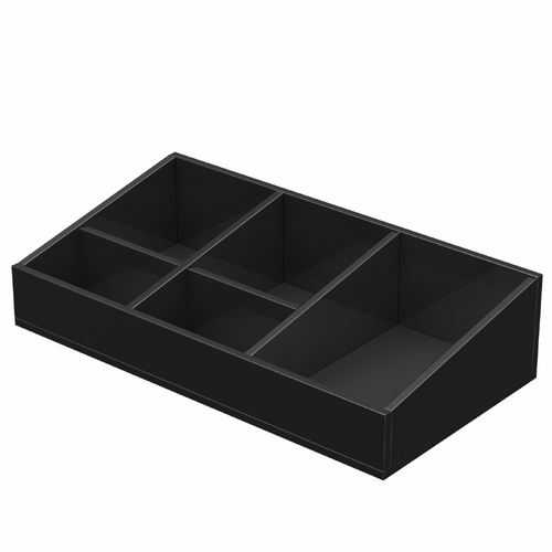 Alva 5 Compartment Sachet Holder Matte Black