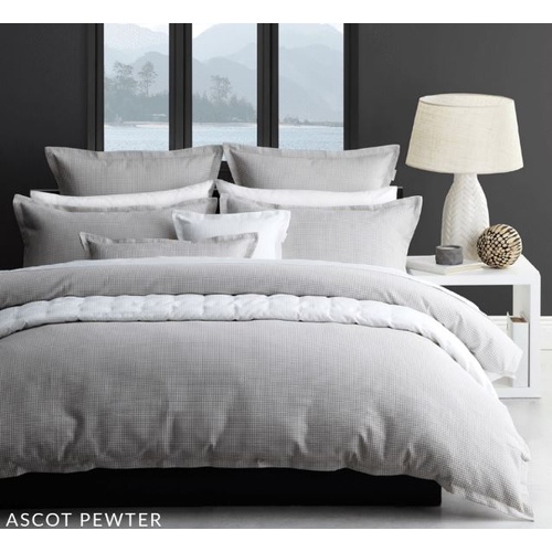 Pewter Waffle Quilt Cover Set - Single