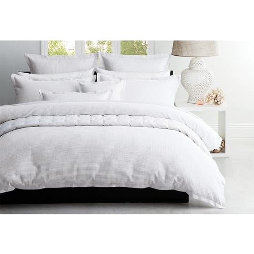 White Waffle Quilt Cover Set - Single