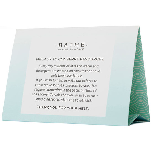 Bathe Marine Tent Card (1 Piece)