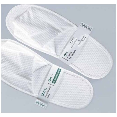 Biodegradable Hotel Slippers Open Toe x 1 Pair