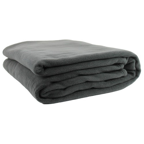Double Polar Fleece Blanket Charcoal 