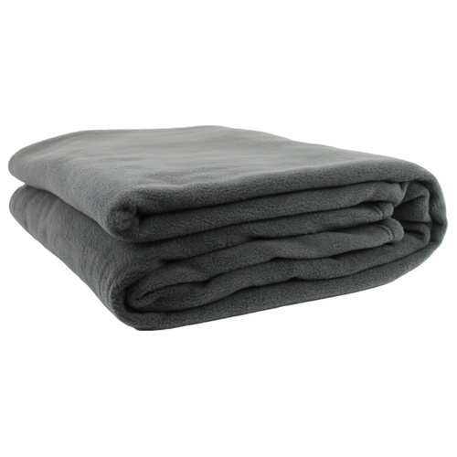Polar Fleece Blanket Charcoal - Double
