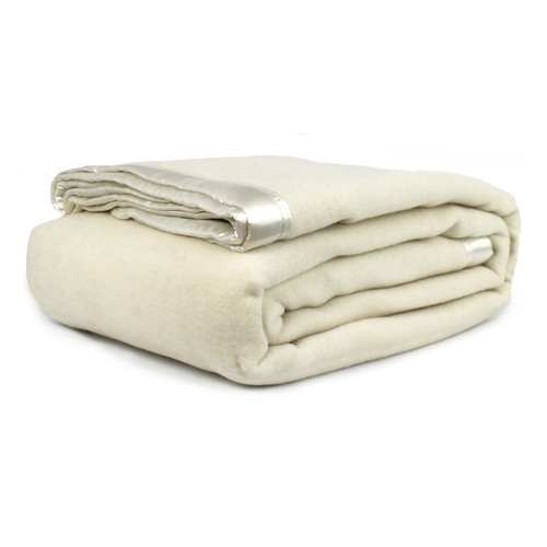 Jason Wool Blanket Ivory - Single/Double