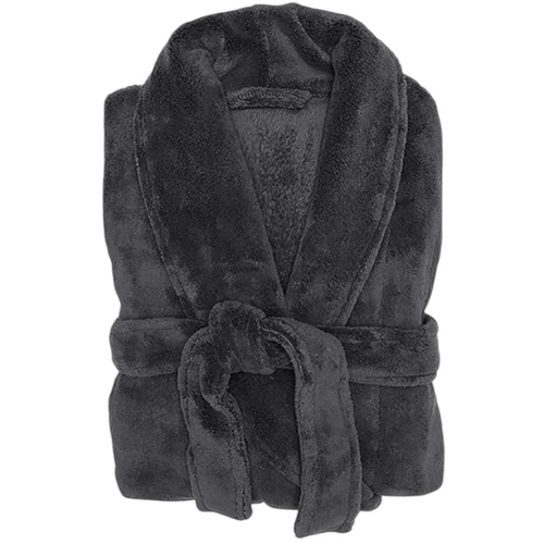 Luxury Sheraton Microfibre Bathrobe - Charcoal