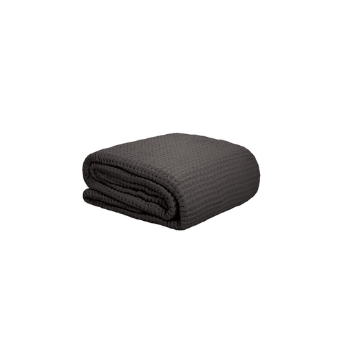 Bambury Waffle Weave Blanket Charcoal Sb