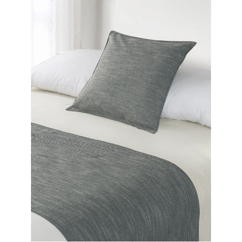 King Linen Look Bed Runner - Pewter 