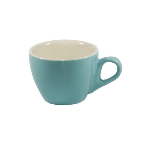Brew-Teal/White Large Flat White  Cup 220Ml x 6
