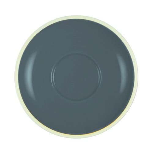 Brew-Steel Blue/White Espresso Saucer x 6
